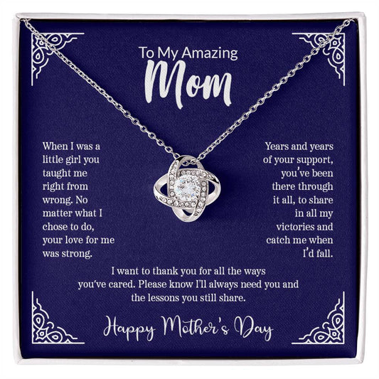 To My amazing Mom | Love Knot Necklace